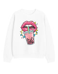 Boba Lips Oversized Sweatshirt