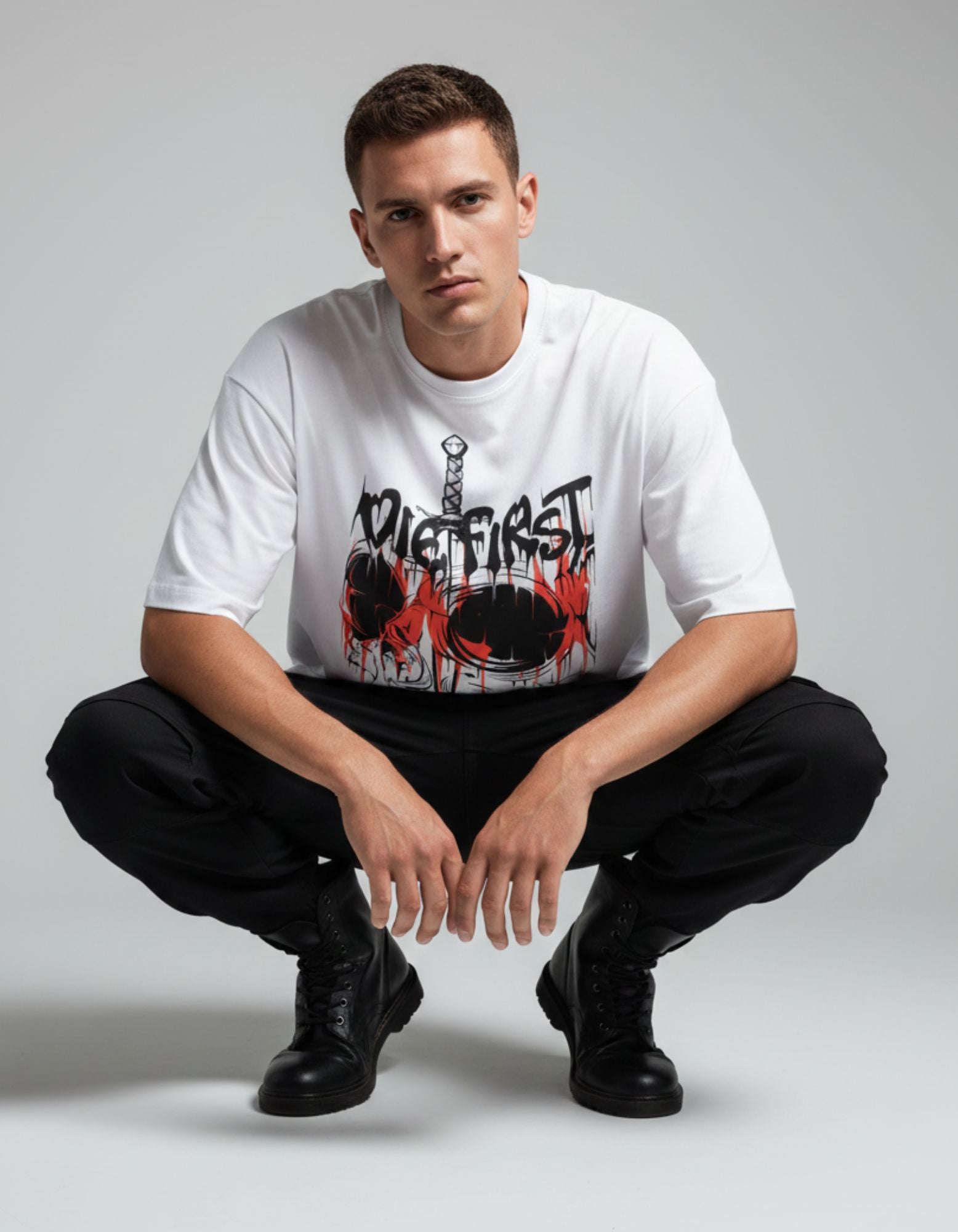 Die First Then Quit T-Shirt - Bold and Fierce Attitude