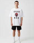 Terry Oversized T-Shirt with Spider-Man Print – Heroic Style