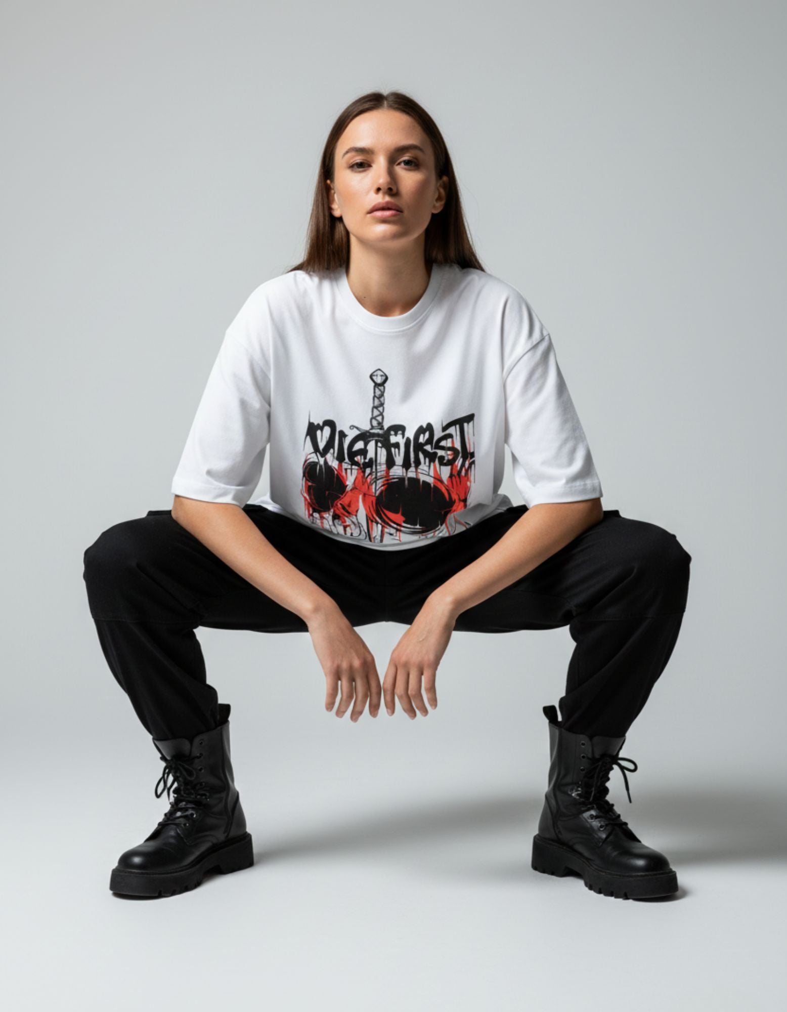 Die First Then Quit T-Shirt - Bold and Fierce Attitude