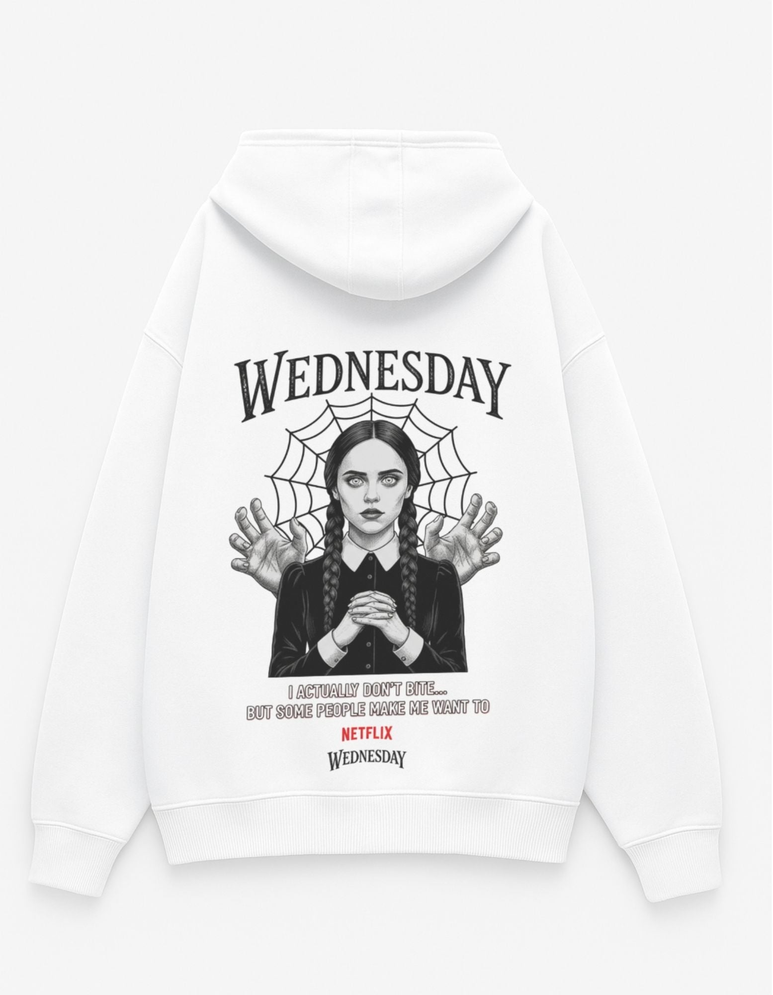 Wednesday Addams Gothic Oversized Hoodie