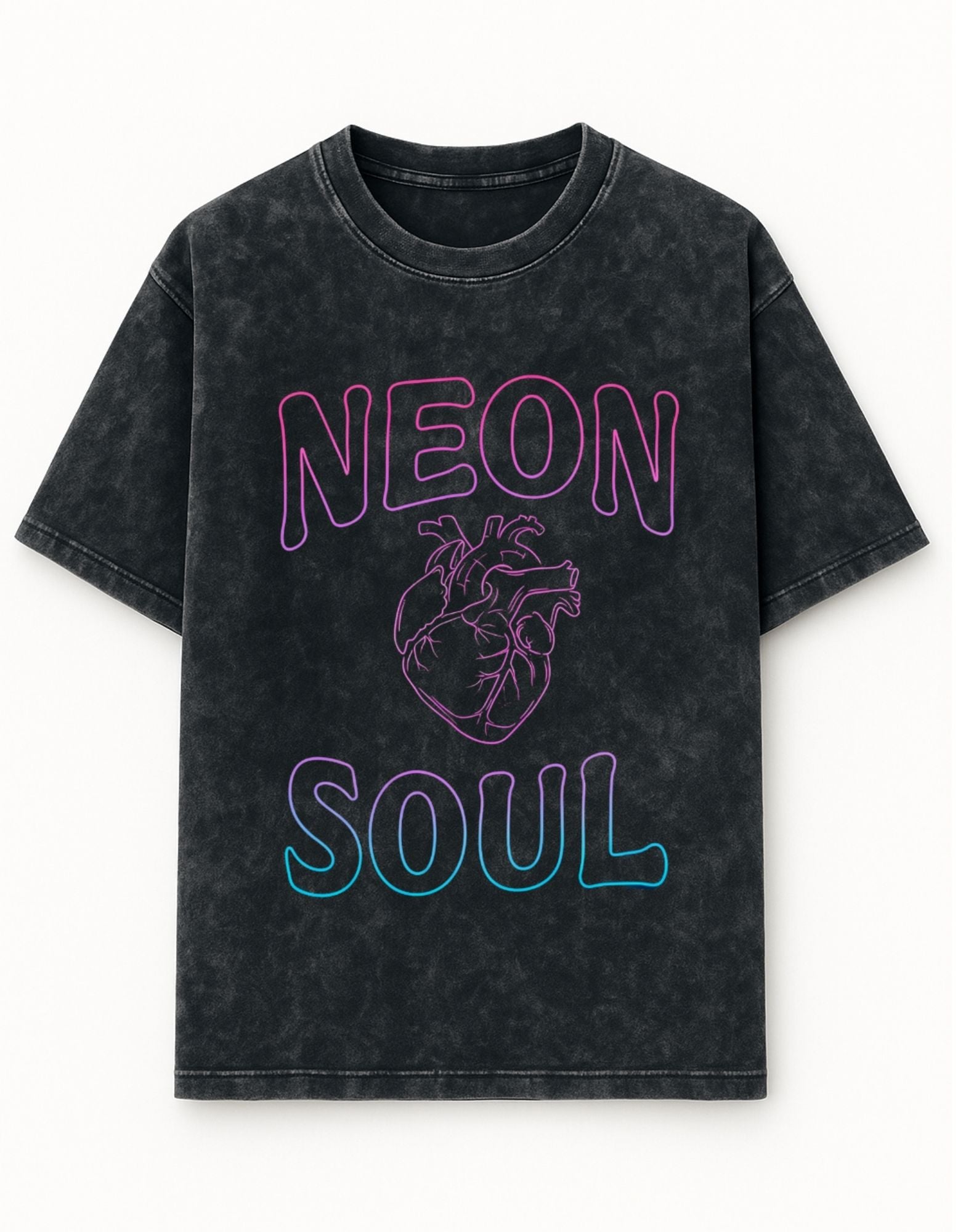 Neon Soul Acid Wash Oversized Tee