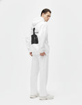 Premium white oversized hoodie for men with custom Bleach anime back print from GENZs Fashion streetwear collection.