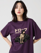 Drop Now Black JDM Girl Tee