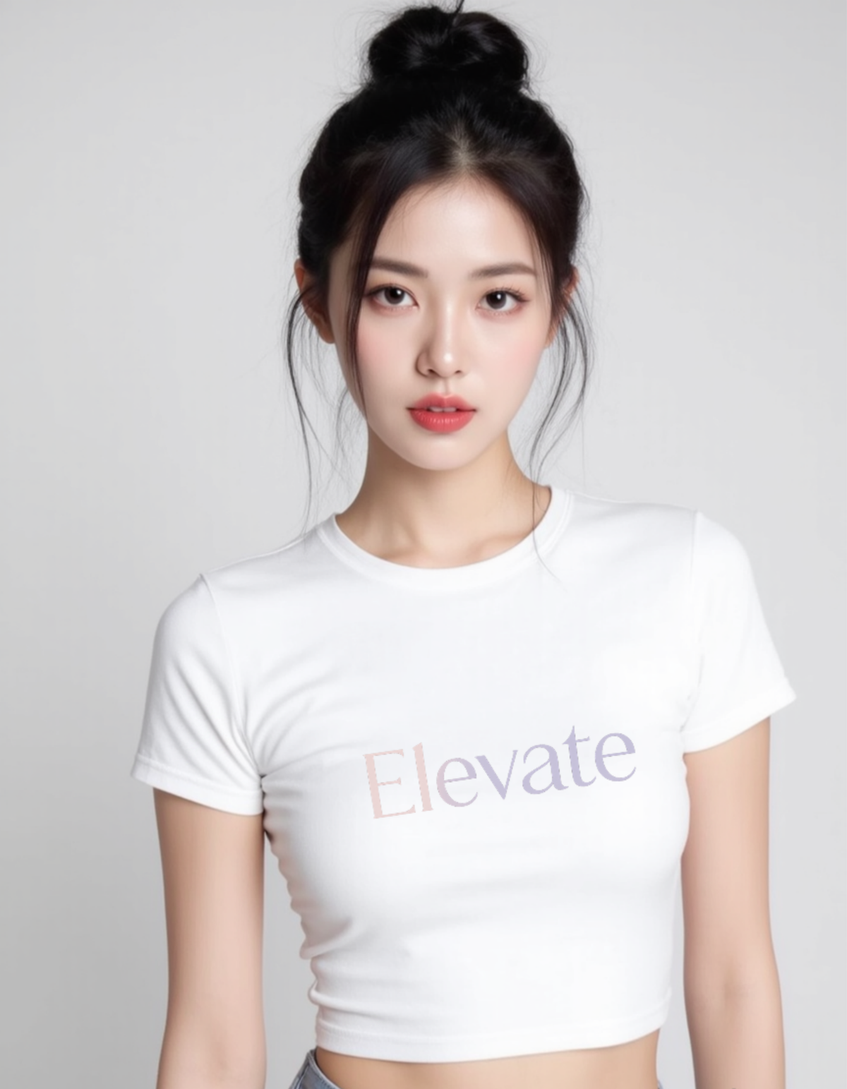 Elevate White Minimalist Crop Top