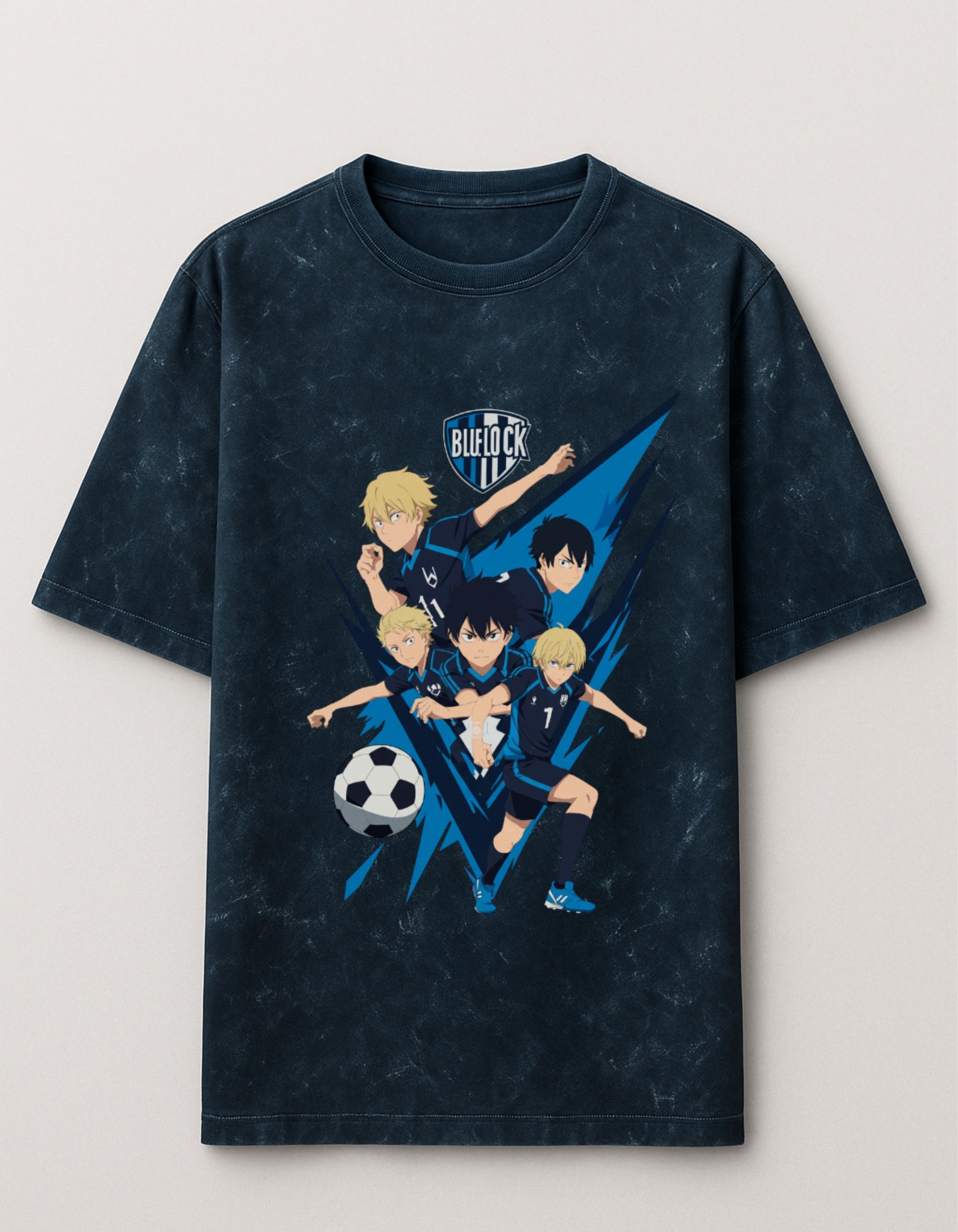 Anime Goal Squad Acid Wash Oversized Tee