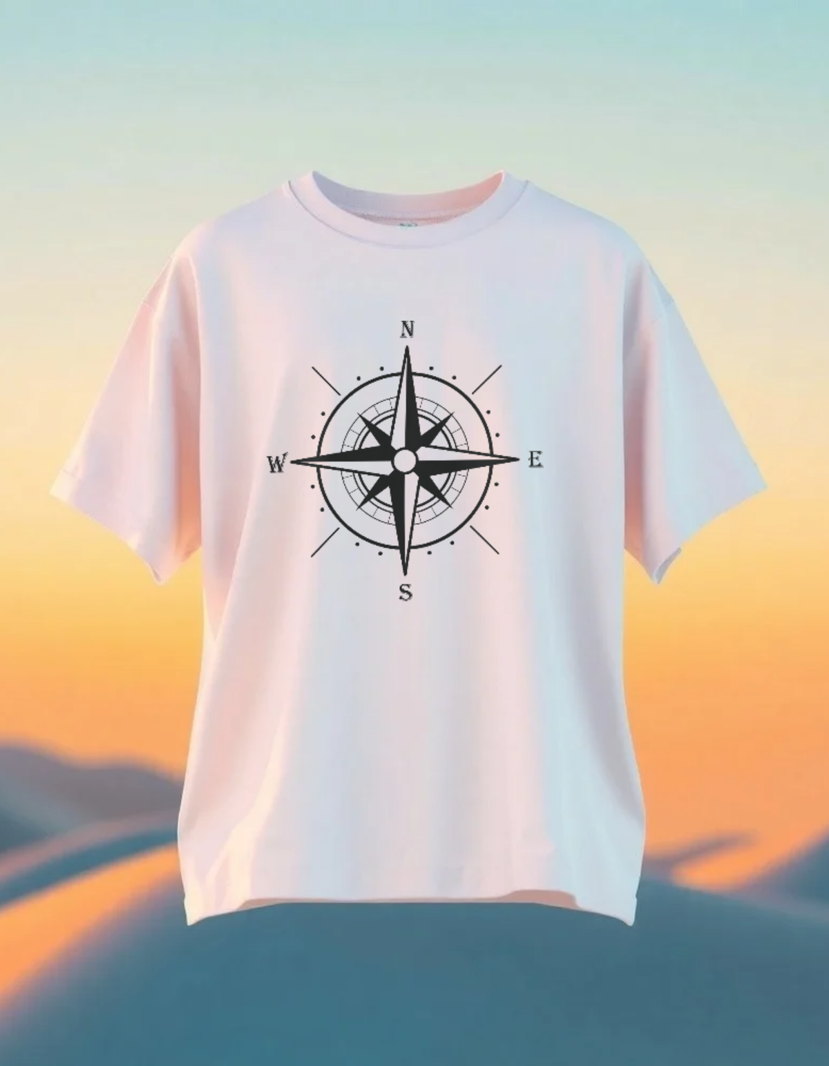 Compass Graphic Oversized T-Shirt