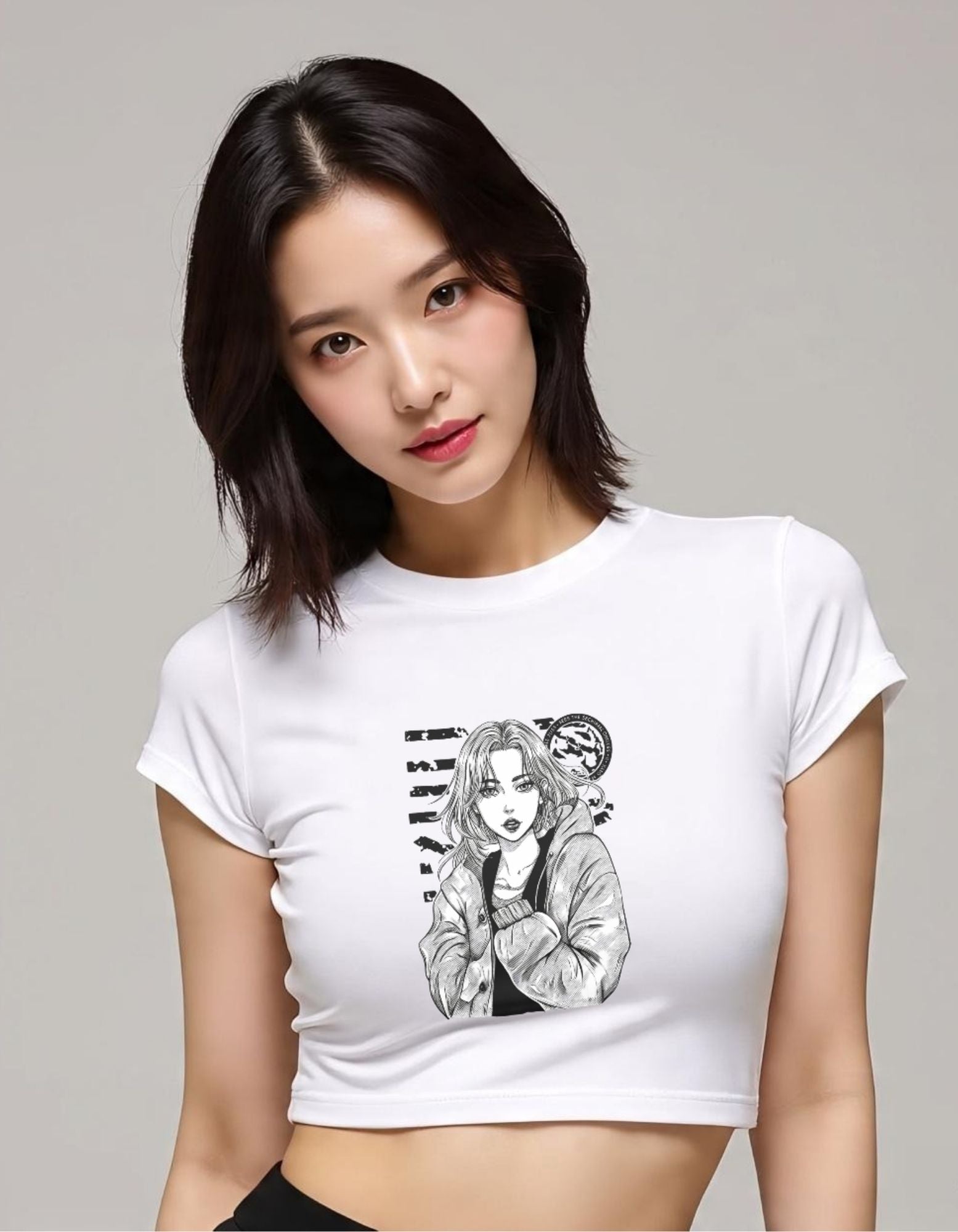 Graphic Crop Top – Monochrome Muse