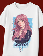 Pink Hair Anime Portrait Oversized T-Shirt