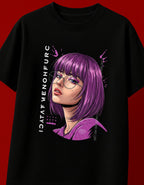 Purple Hair Portrait Oversized T-Shirt