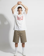 GENZs Fashion attitude typography white baggy shirt for men, a top-trending aesthetic for Gen Z fashion in India.