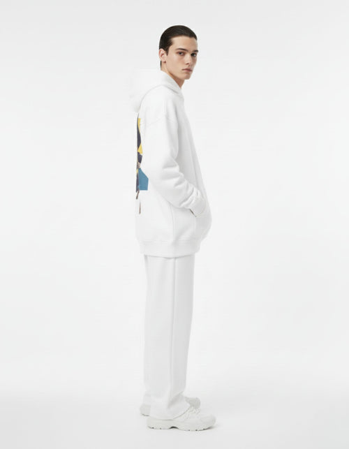 Premium heavy fleece white hoodie from GENZs Fashion, showcasing a comfortable oversized fit and durable construction for daily wear.