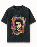 Retro Punk Acid Wash Oversized Tee