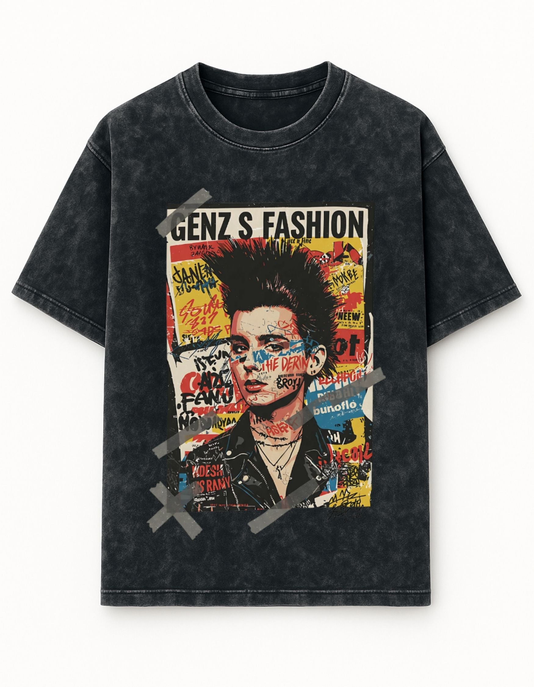 Street Riot Acid Wash Oversized Tee