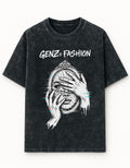 Fractured Reflection Acid Wash Oversized Tee