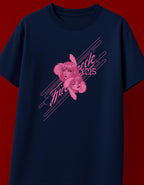 Pink Double Face Graphic Oversized T-Shirt