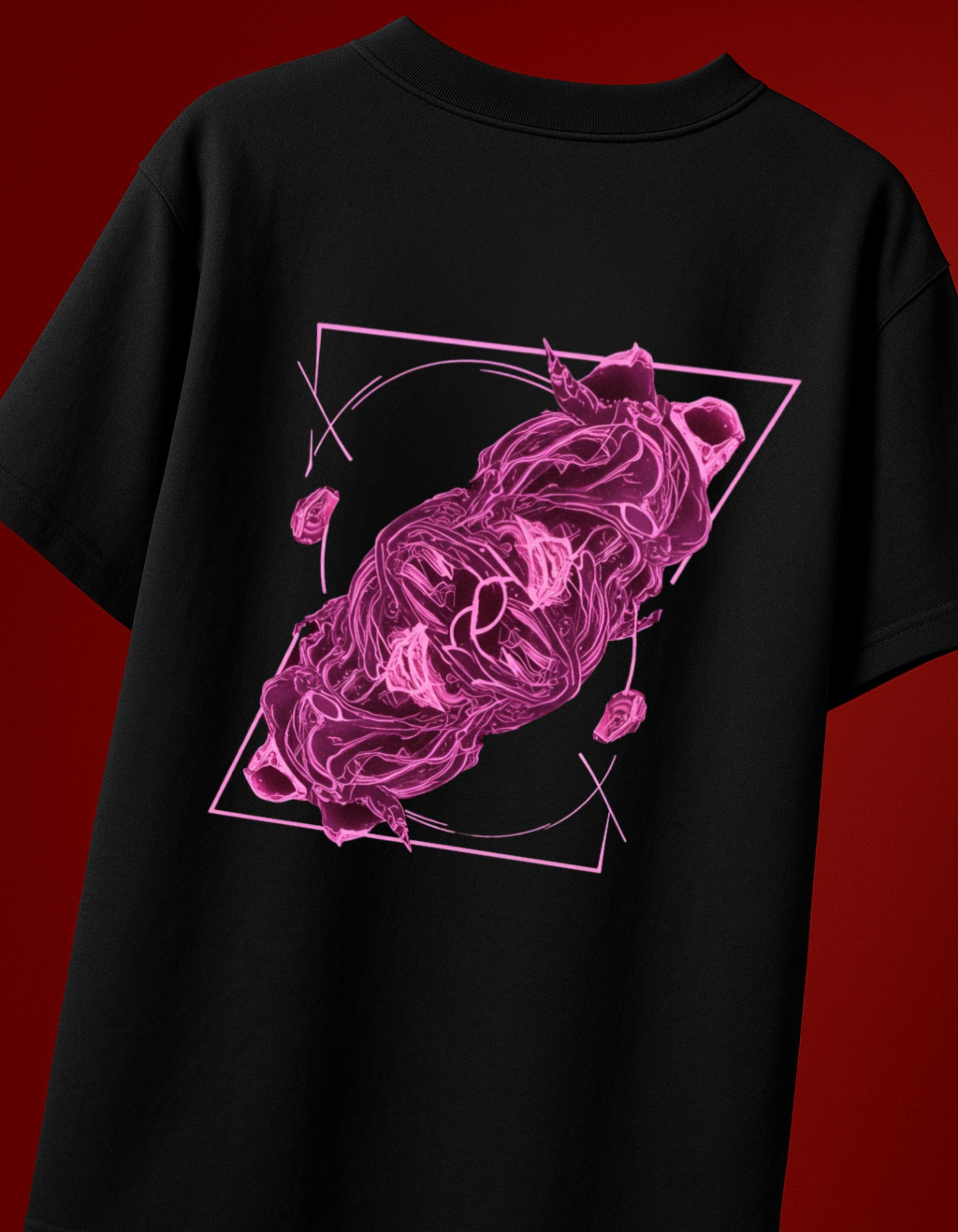 Abstract Pink Art Oversized T-Shirt