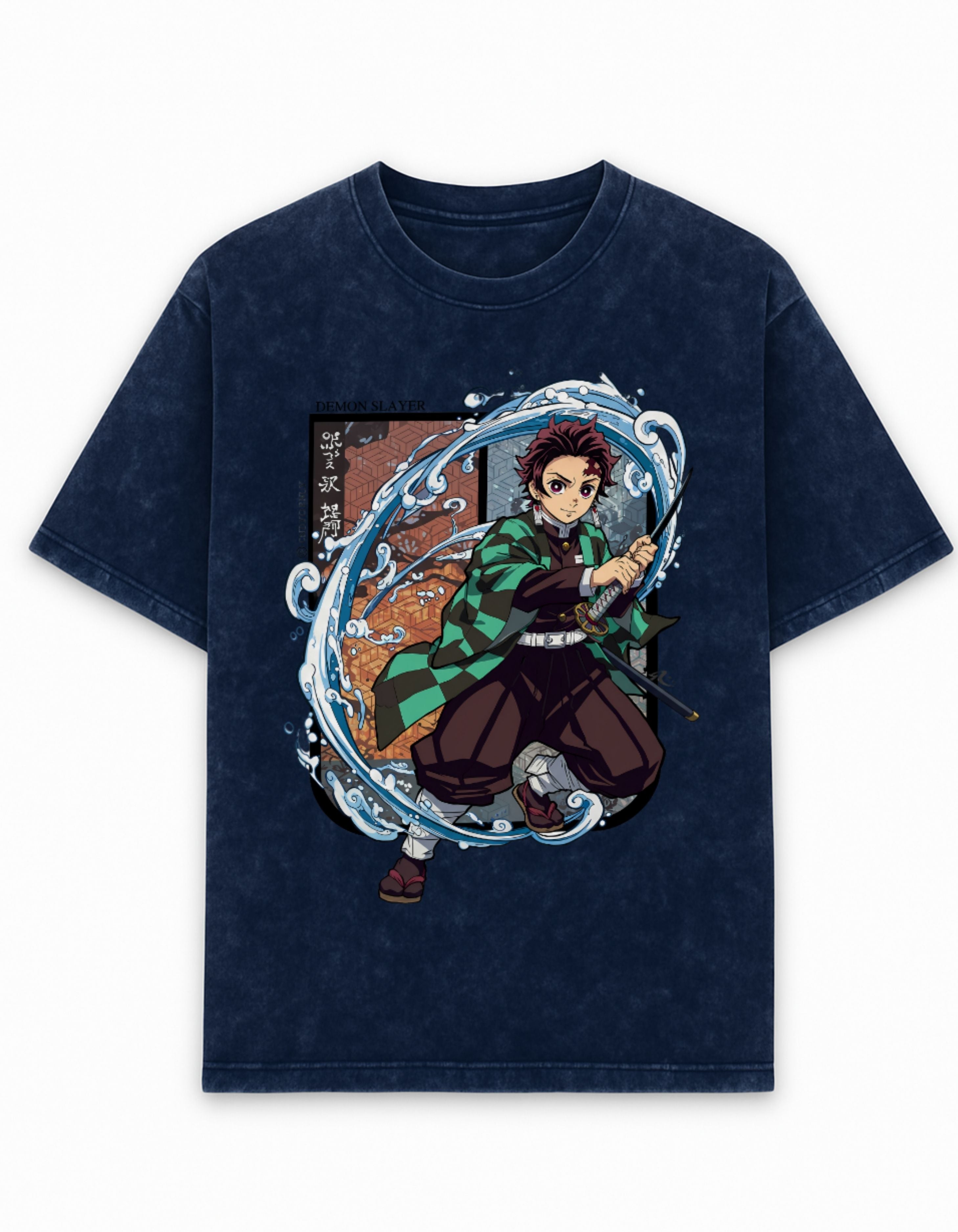 Water Swordsman Acid Wash Oversized Tee