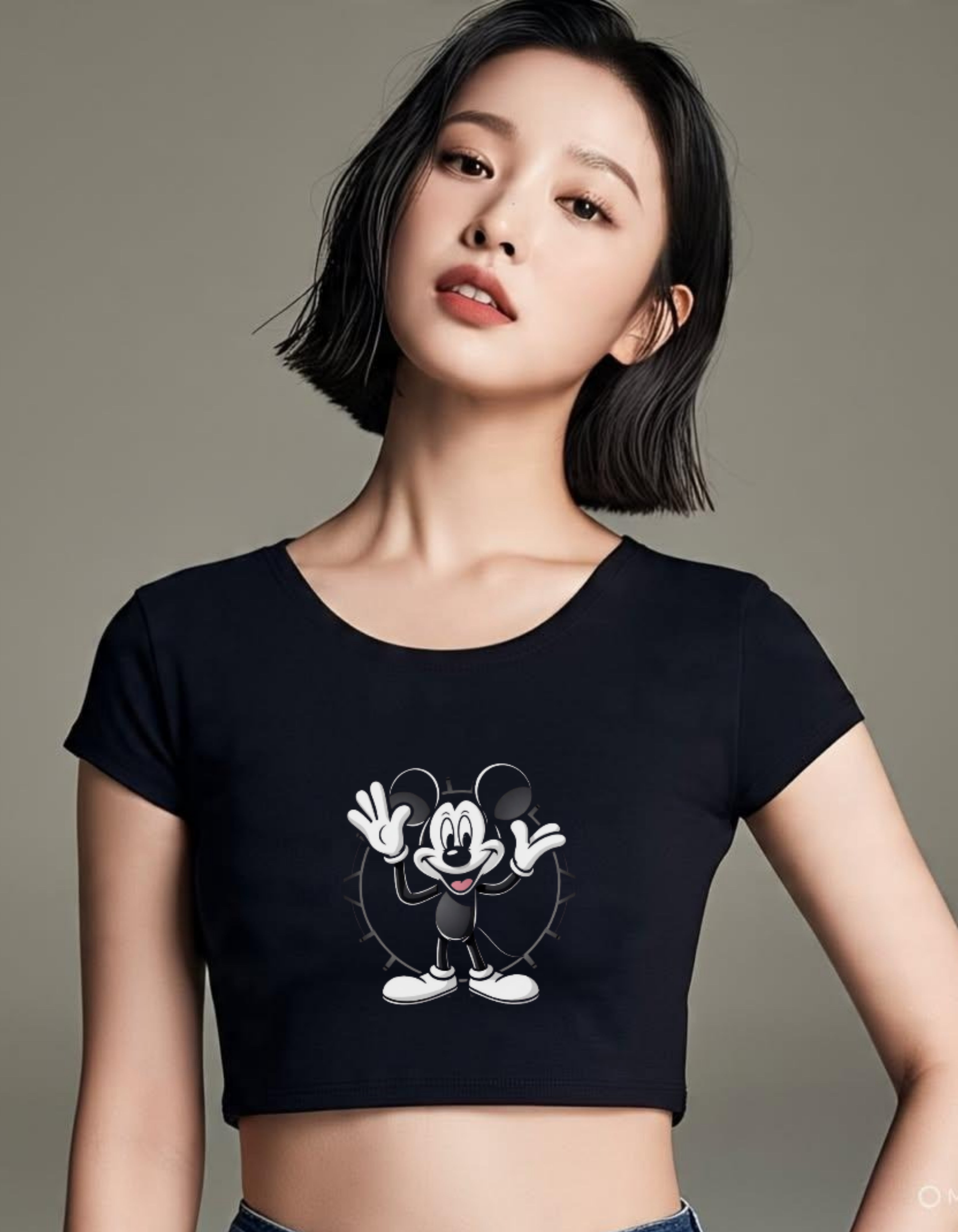 Classic Character Black Crop Tee