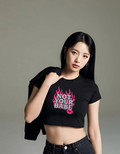 Not Your Babe Flame Crop Tee