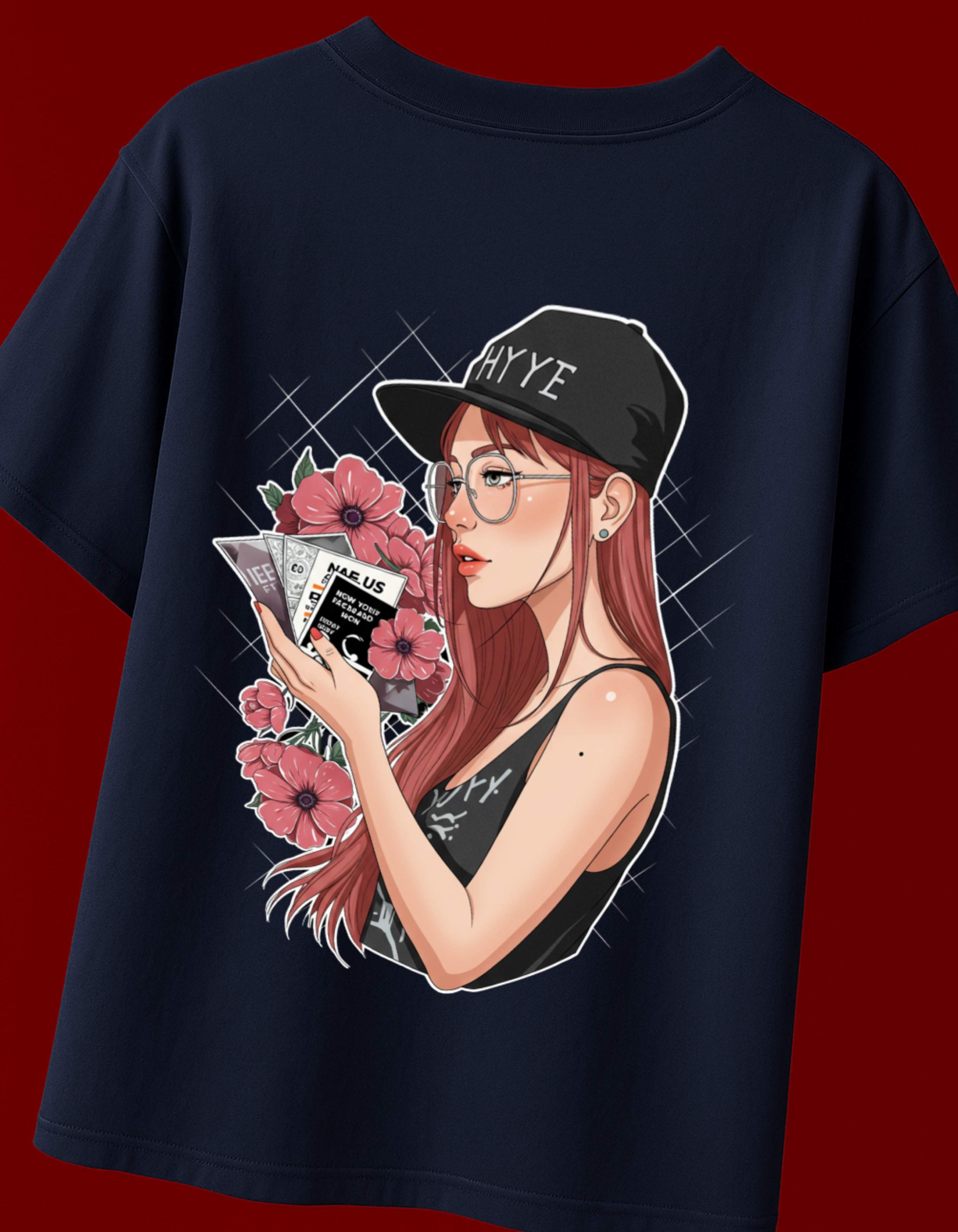 Manga Reader Girl Oversized T-Shirt