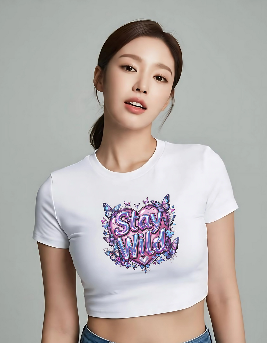 Stay Wild Graphic Crop Top