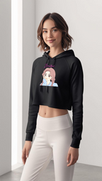 Girls Pose Crop Hoodie – Trendy & Empowering Style