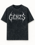 GENZS  Acid Wash Oversized Tee
