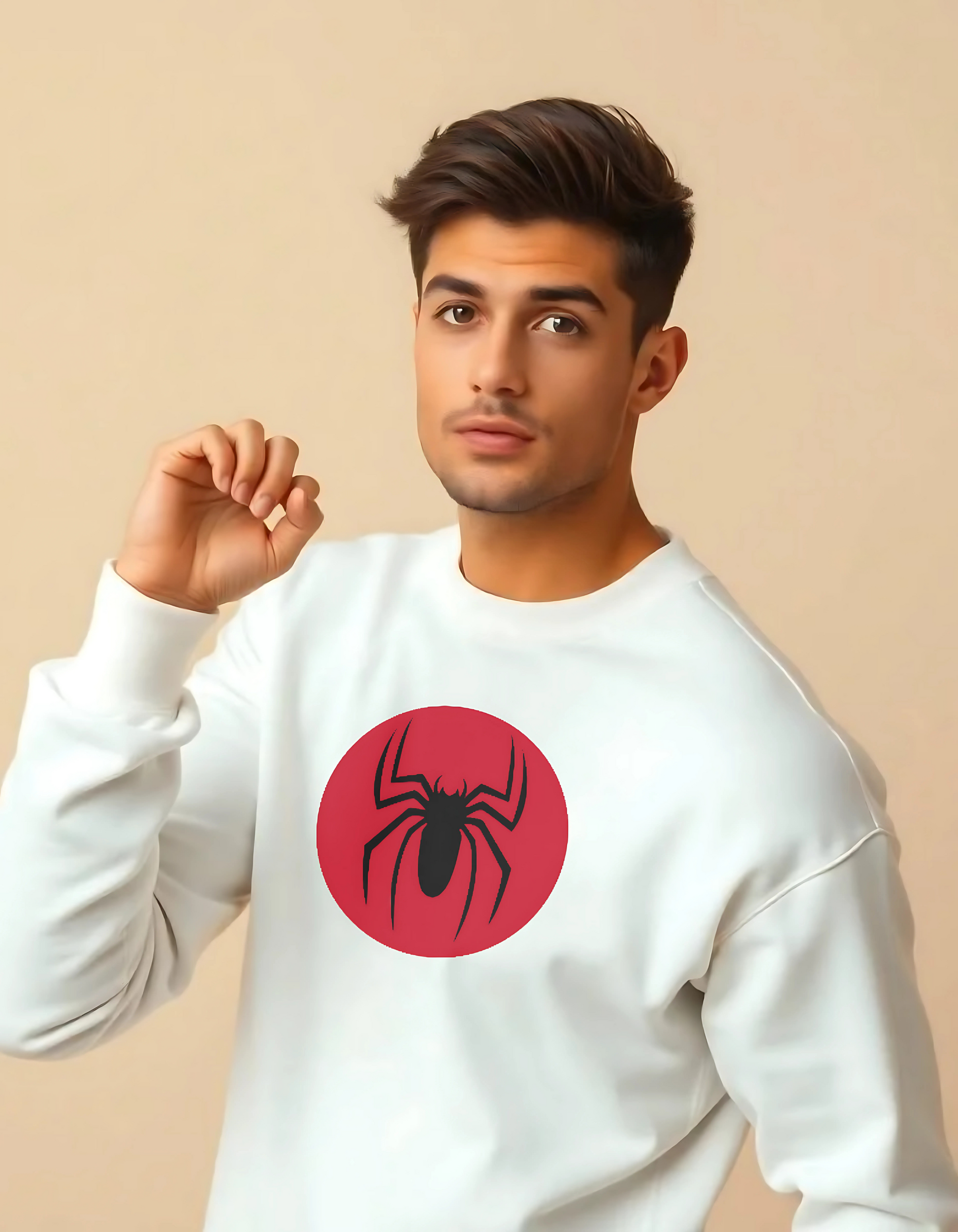 Terry Oversized Sweatshirt with Spider-Man Logo – Iconic Hero Vibes